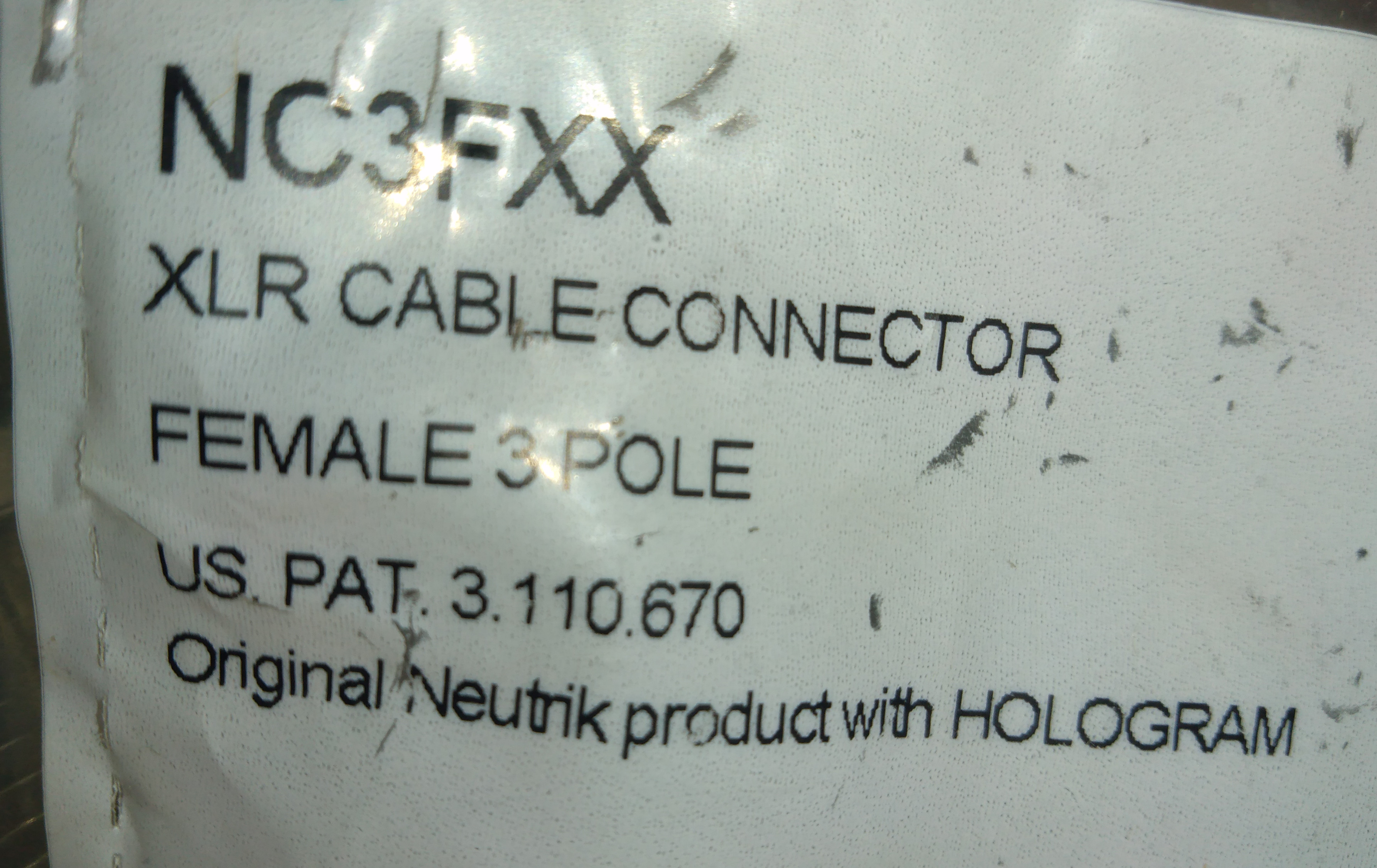 XLR 3 pin female