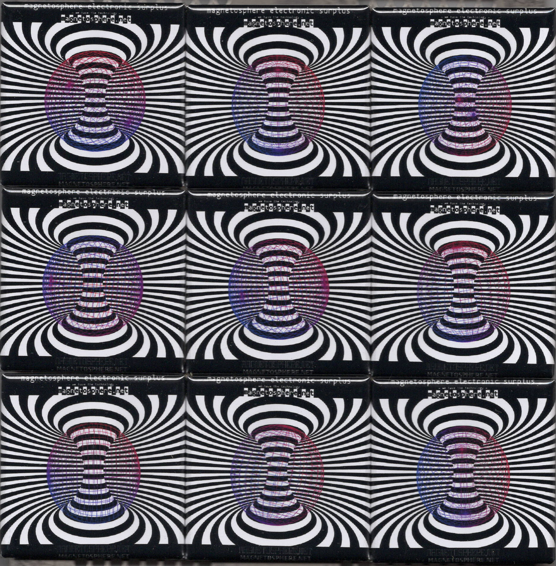 Magnetosphere.net magnetic logo 2x2 inch